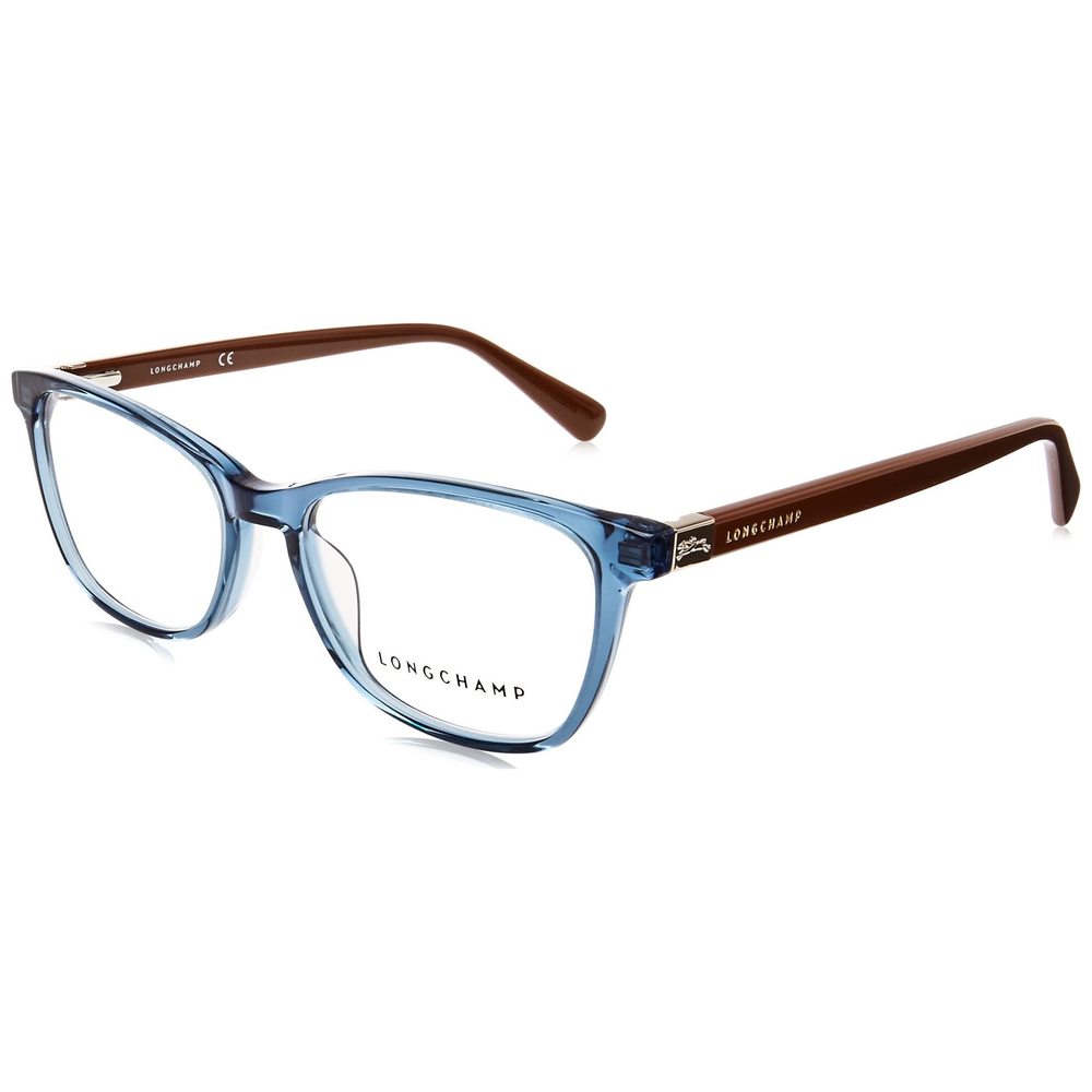 New Longchamp LO-2647 429 Crystal Petrol & Brick Eyeglasses 51/16/140